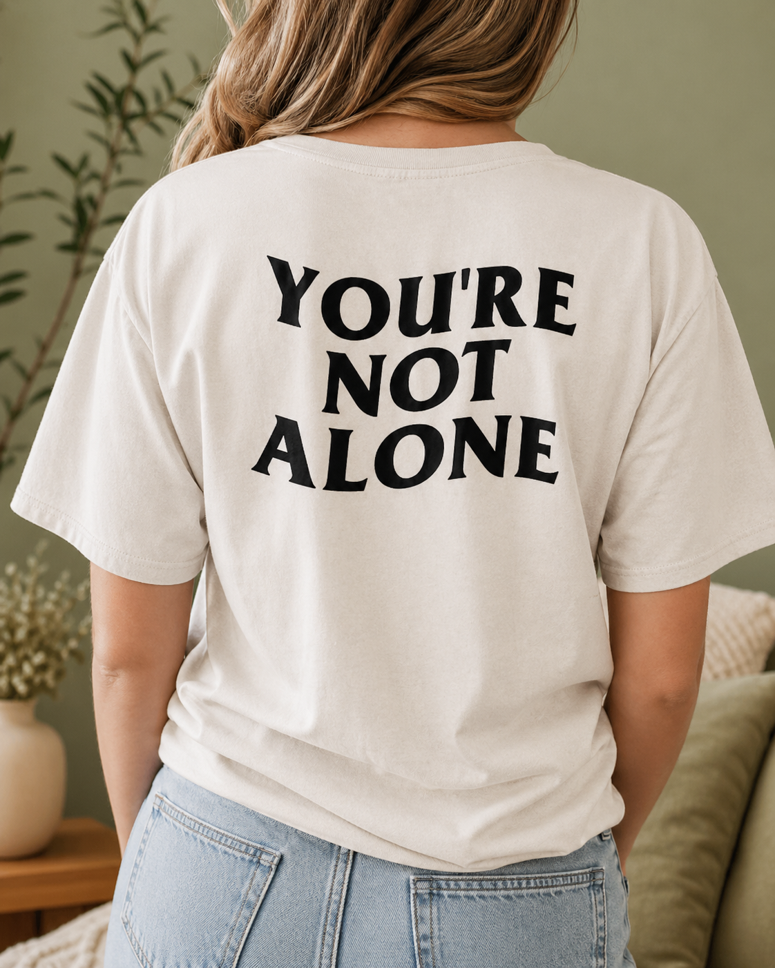 YNA WAVE T-SHIRT - WHITE AND IVORY