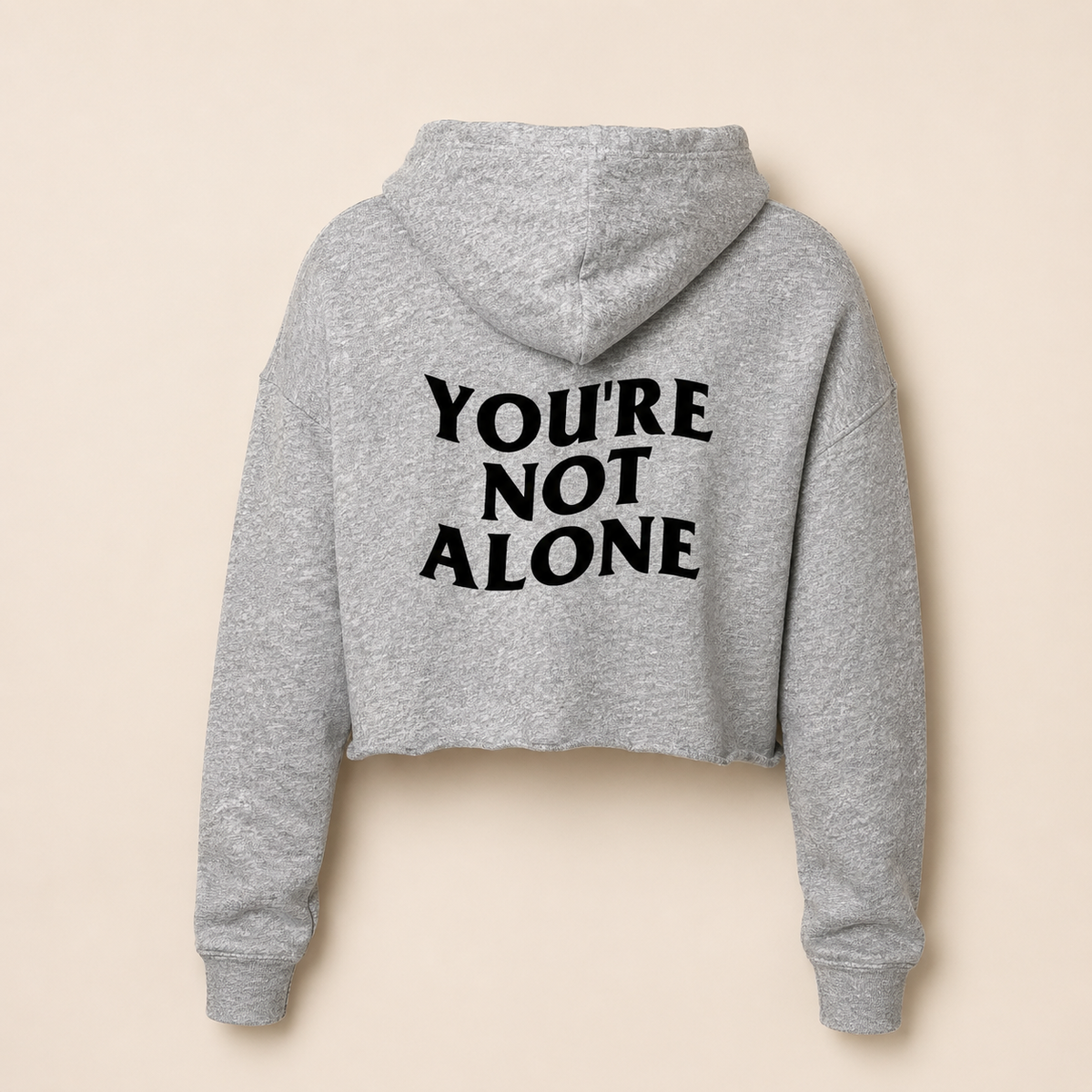 YNA WAVE CROPPED HOODIE - WHITE, PINK, GREY