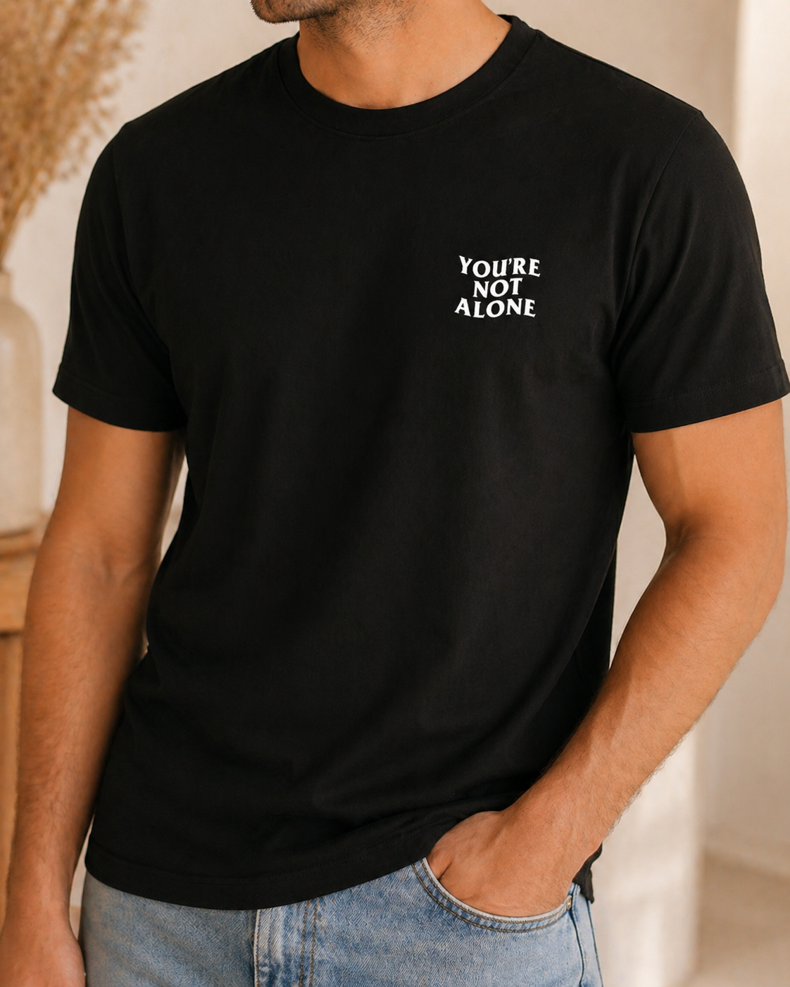 YNA WAVE T-SHIRT - BLACK