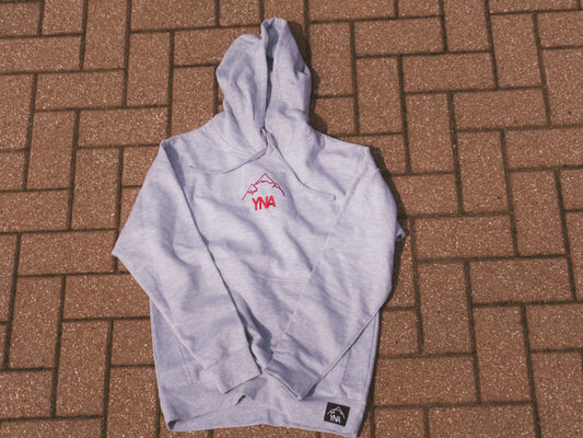 YNA MENTAL HEALTH EMBROIDERED HOODIE - GRAY